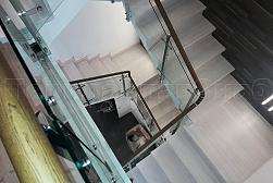 Стеклянные перила для колодезных лестниц в Москве. Готовые проекты ПерилаГлавСнаб - фото 2