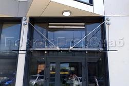 Стеклянные козырьки на вантах в Москве. Готовые проекты ПерилаГлавСнаб - фото 9