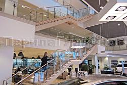 Стеклянные ограждения для торговых  и бизнес центров в Москве. Готовые проекты ПерилаГлавСнаб - фото 26