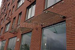 Стеклянные козырьки на вантах в Москве. Готовые проекты ПерилаГлавСнаб - фото 6