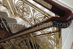 Латунные перила под золото в Москве. Готовые проекты ПерилаГлавСнаб - фото 11