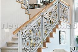 Латунные перила под золото в Москве. Готовые проекты ПерилаГлавСнаб - фото 2