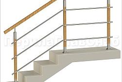 Перила и ограждения из нержавейки и дерева в Москве. Готовые проекты ПерилаГлавСнаб - фото 30