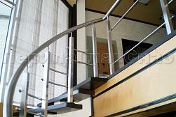 Перила и ограждения из нержавеющей стали с двумя ригелями в Москве. Готовые проекты ПерилаГлавСнаб - фото 3