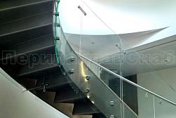 Стеклянные перила для винтовых лестниц в Москве. Готовые проекты ПерилаГлавСнаб - фото 8
