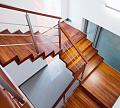 Три ригеля на сварке, квадратный деревянный поручень и круглые стойки в Москве. Готовые проекты ПерилаГлавСнаб - фото 2