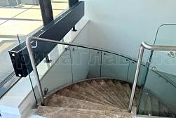 Стеклянные перила для винтовых лестниц в Москве. Готовые проекты ПерилаГлавСнаб - фото 5