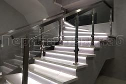 Ограждения из нержавейки со стеклом в Москве. Готовые проекты ПерилаГлавСнаб - фото 1