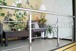 Перила и ограждения из нержавеющей стали с двумя ригелями в Москве. Готовые проекты ПерилаГлавСнаб - фото 4