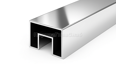 Труба Prima3+, 40х60х1.5 мм, с пазом 24х24мм под стекло, полировка 600GRIT, AISI 201 k824-5 купить в Москве