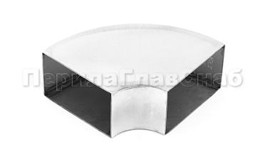 Отвод поручня под сварку 60х40х130x1.5  90°, полированный 600 Grit (AISI 304) k675 купить в Москве