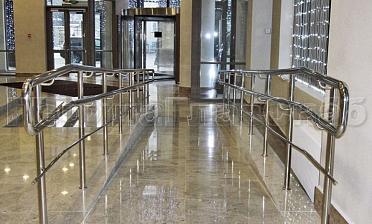 Ограждение пандуса с одним ригелем купить в Москве